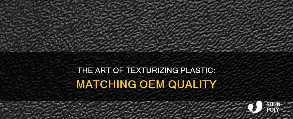 how to texturize plastic to match oem
