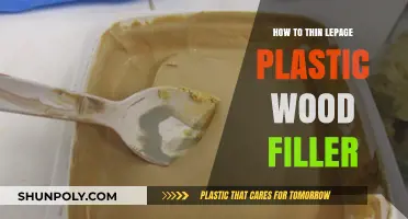 The Right Way to Thin Plastic Wood Filler