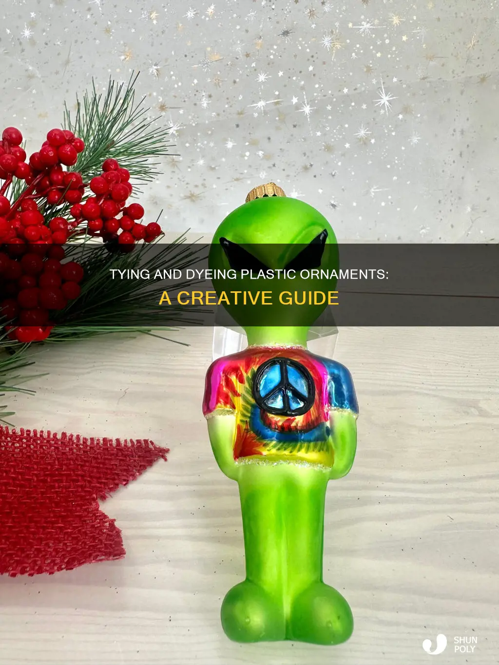 how to tie dye plastic ornaments