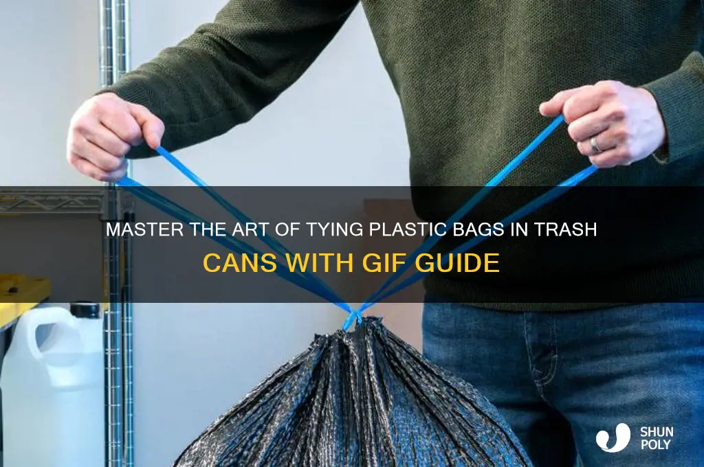 how to tie plastic bag in trash can gif