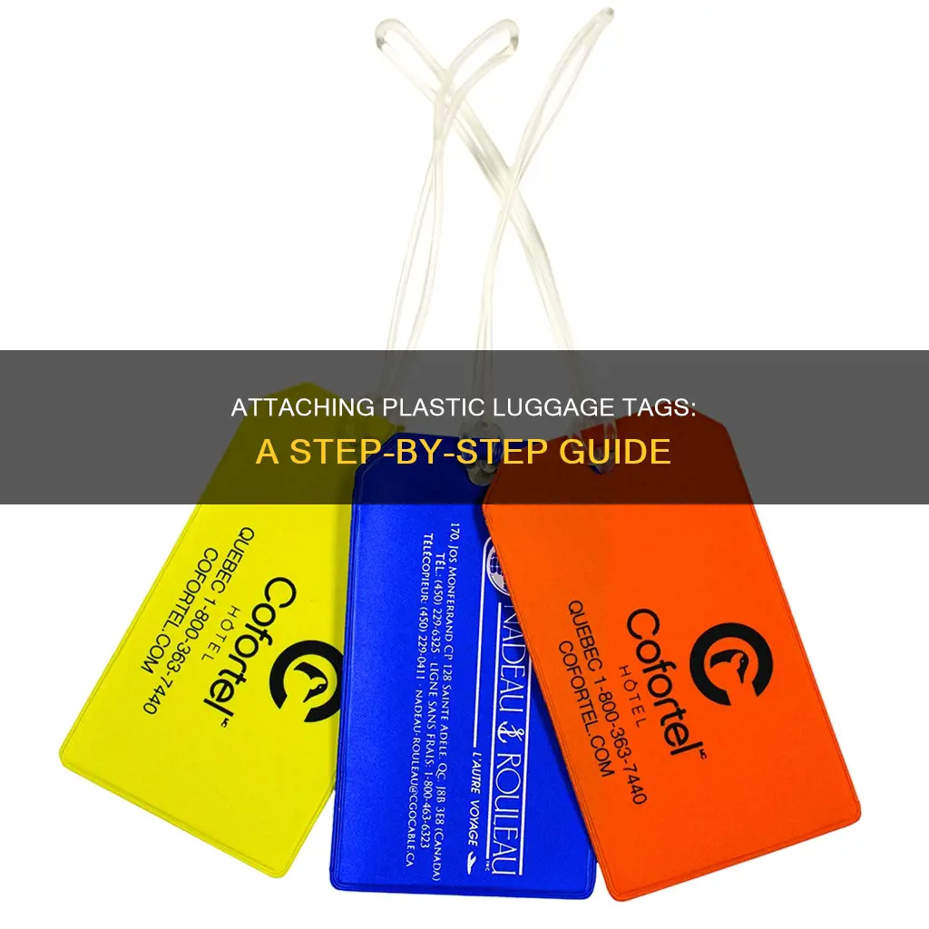 how to tie plastic luggage tag