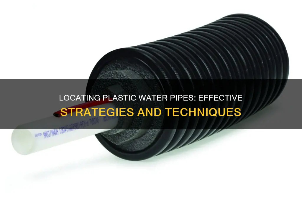 how to trace a plastic water pipe