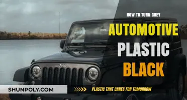 Transforming Grey Automotive Plastic to Black: A Simple Guide