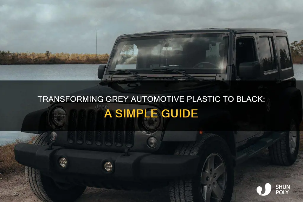 how to turn grey automotive plastic black