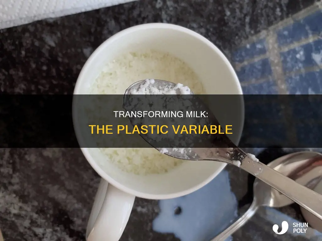 how to turn milk into plastic variables