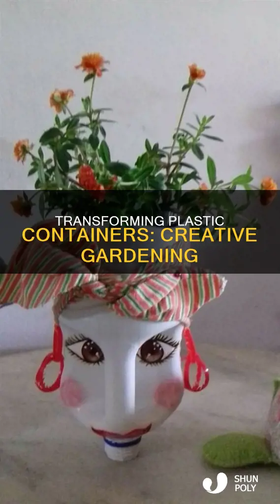 how to turn small plastic container into pot