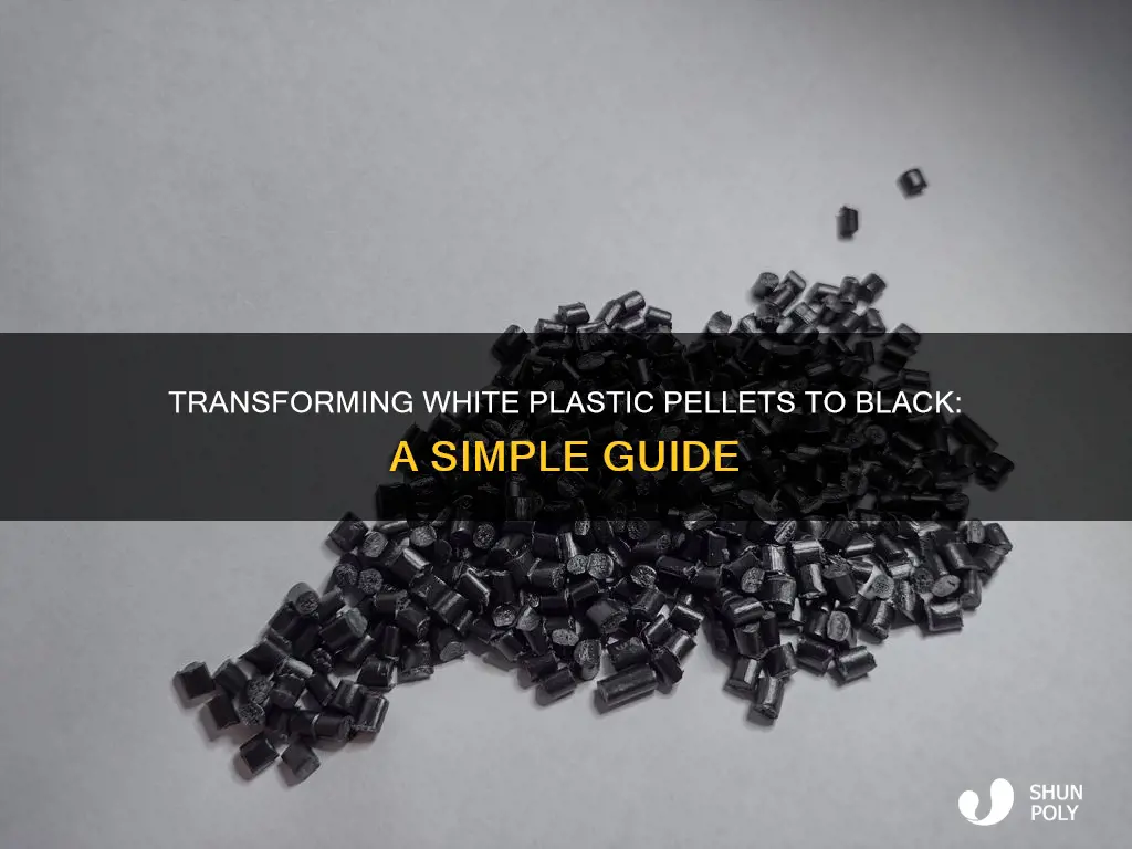 how to turn white plastic pellets black