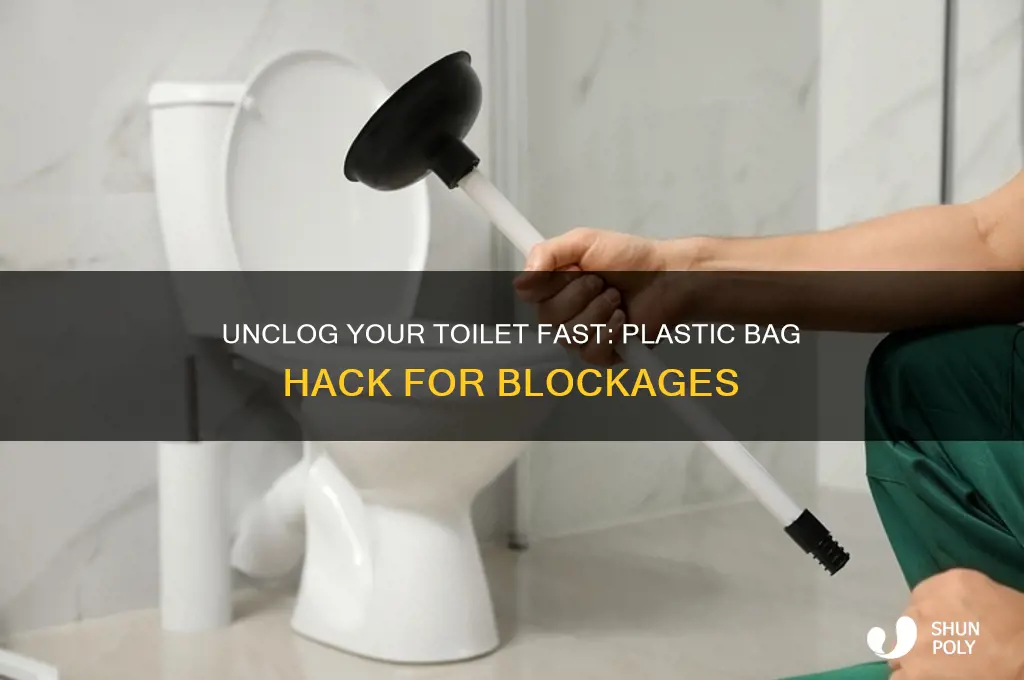 how to unblock a toilet with a plastic bag