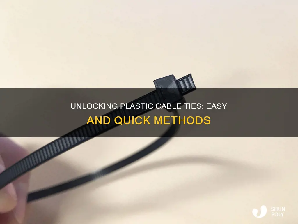 how to undo plastic cable ties