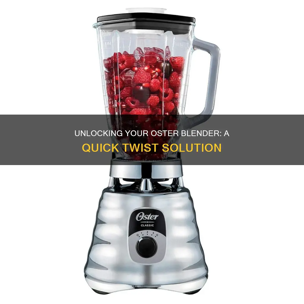 how to undo plastic oster blender top