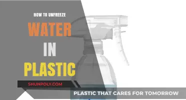 Thawing Frozen Water: Plastic Unfreezing Techniques