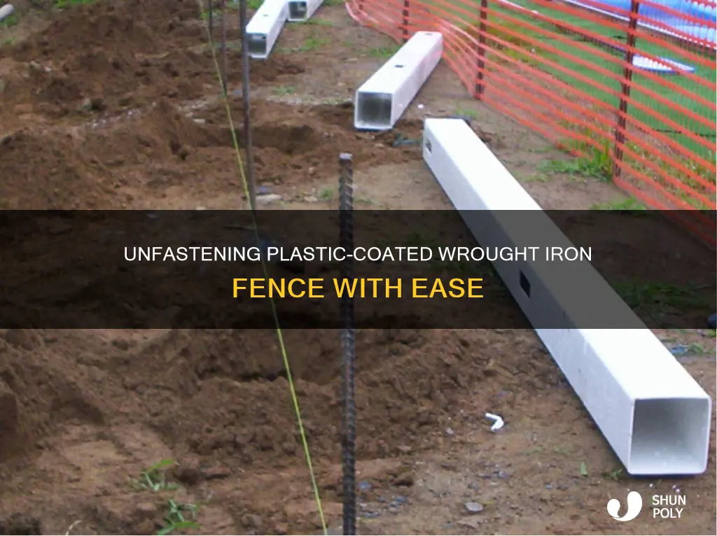how to unhook plastic rod iron fence
