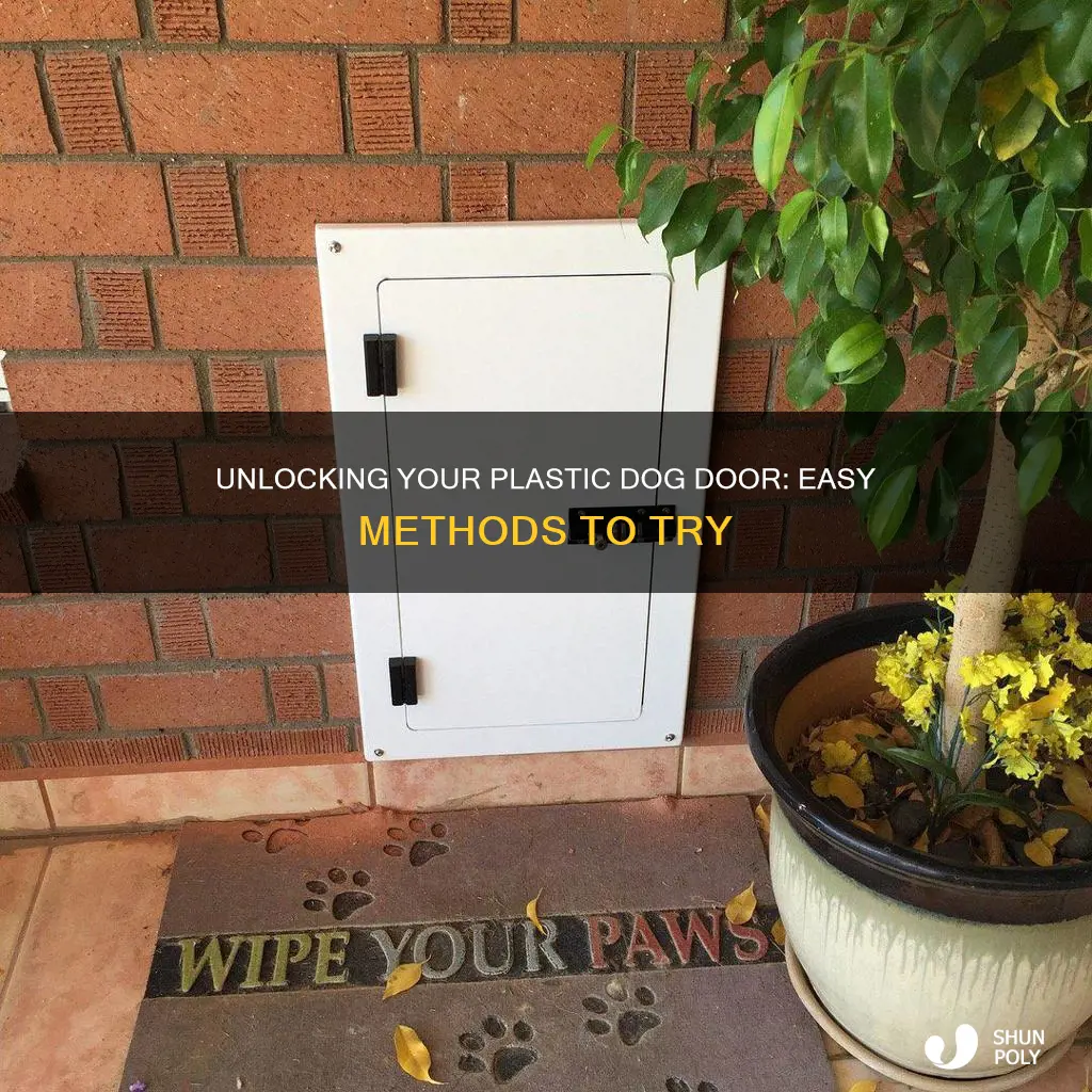 how to unlock a plastic dog door