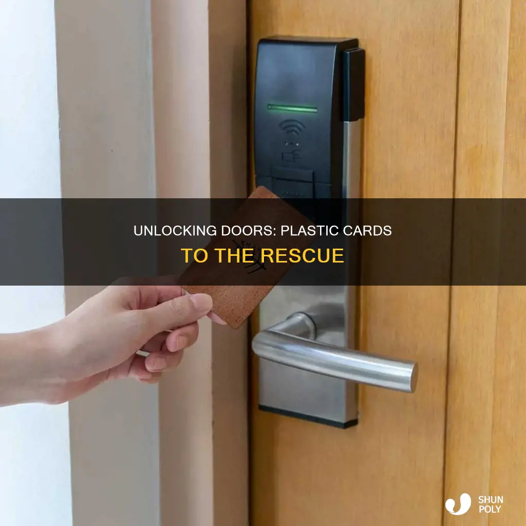 how to unlock door with plastic card