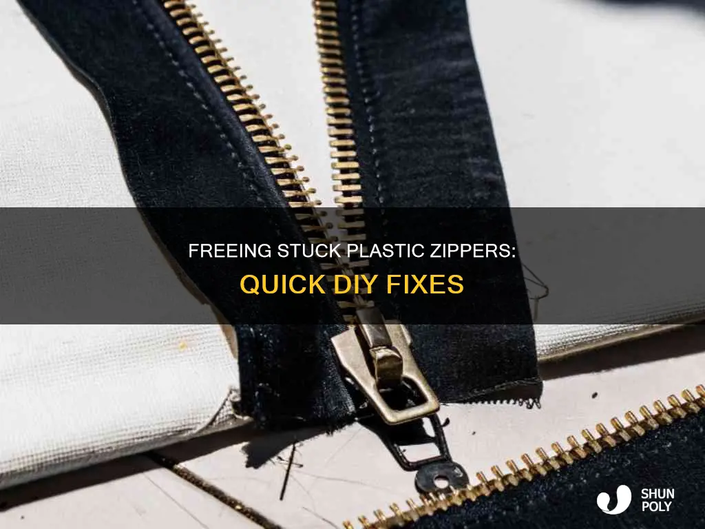 how to unstick a plastic zipper