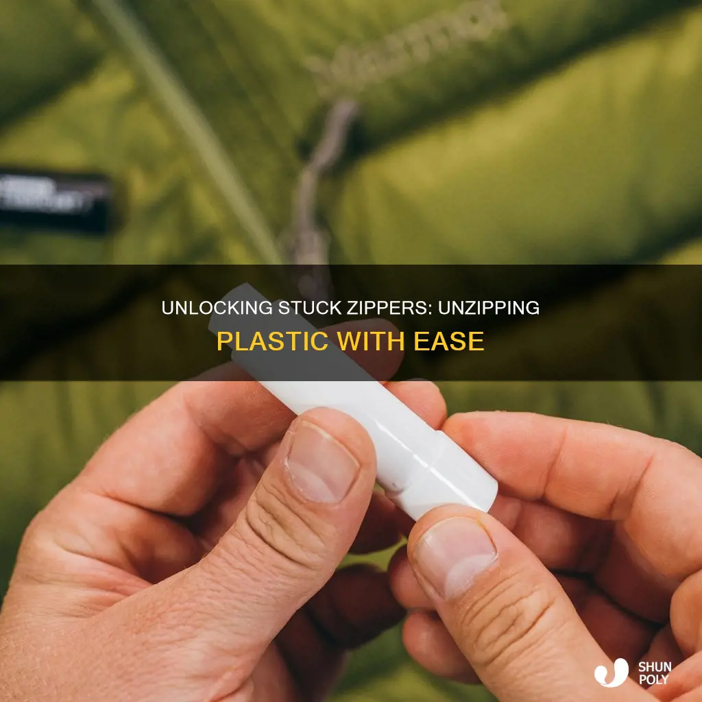 how to unzip a plastic zipper