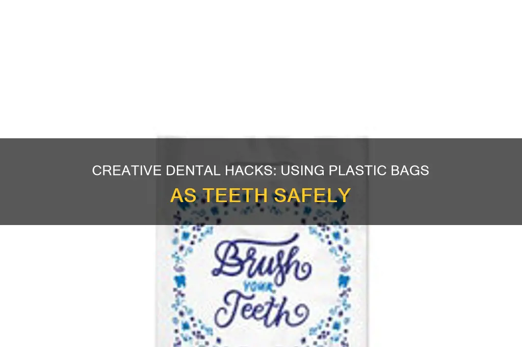 how to use plastic bags as teeth