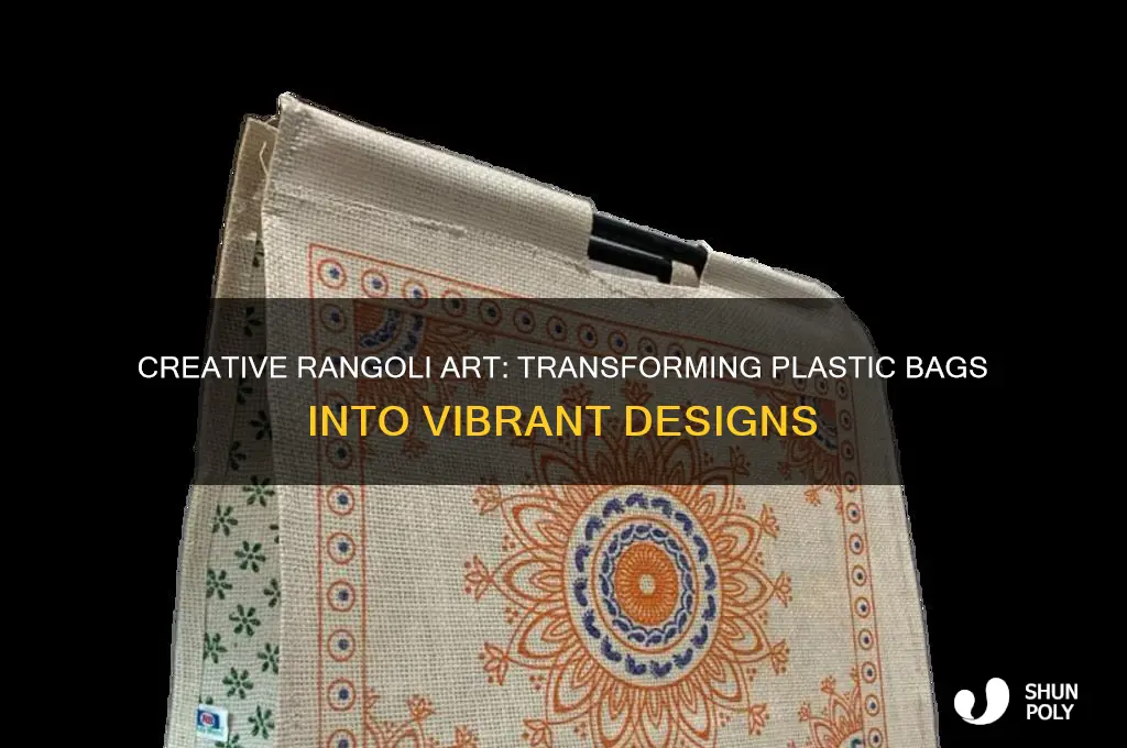 how to use plastic bags for rangoli