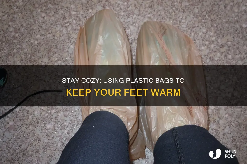 how to use plastic bags to keep feet warm