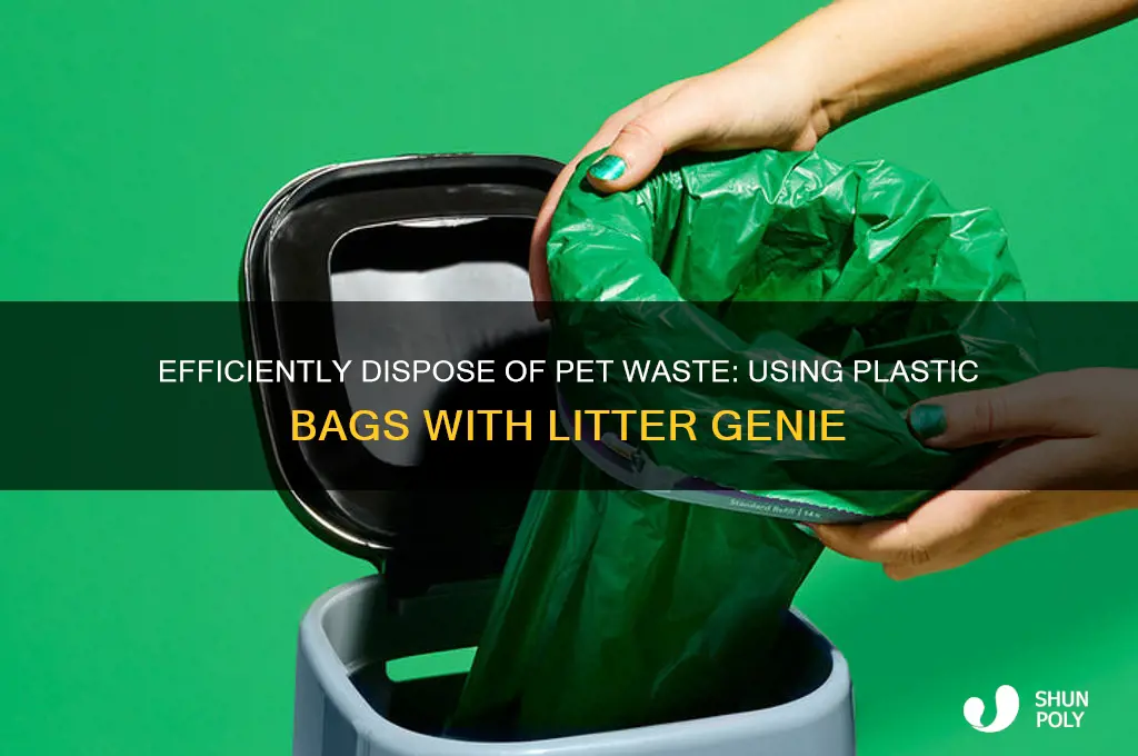 how to use plastic bags with litter genie