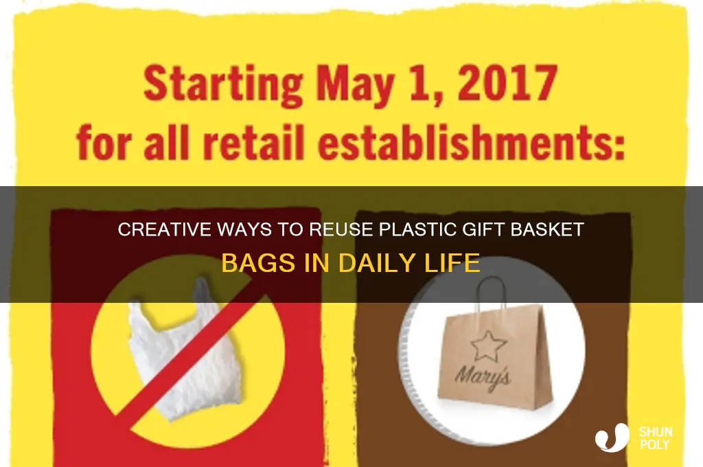 how to use plastic gift basket bag