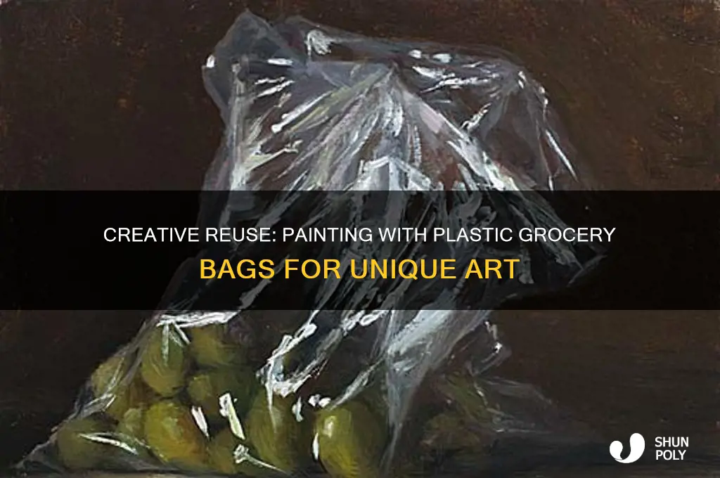 how to use plastic grocery bags to paint