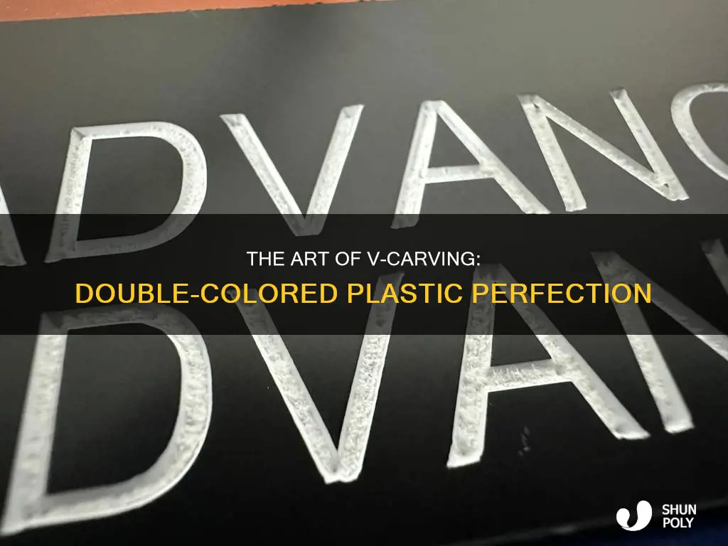 how to vcarve double color plastic