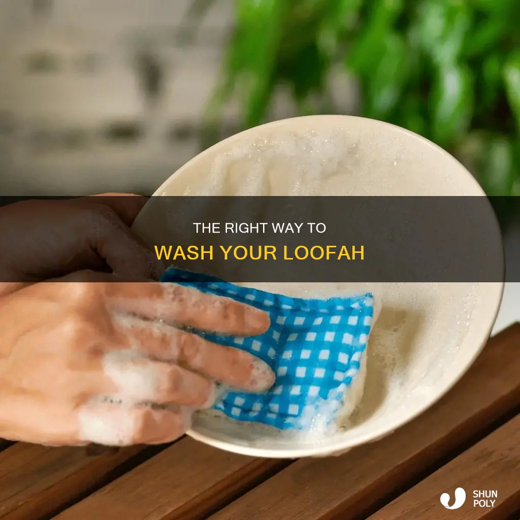 how to wash a plastic loofah