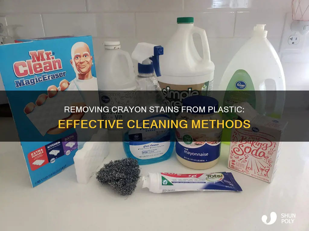 how to wash crayon off plastic