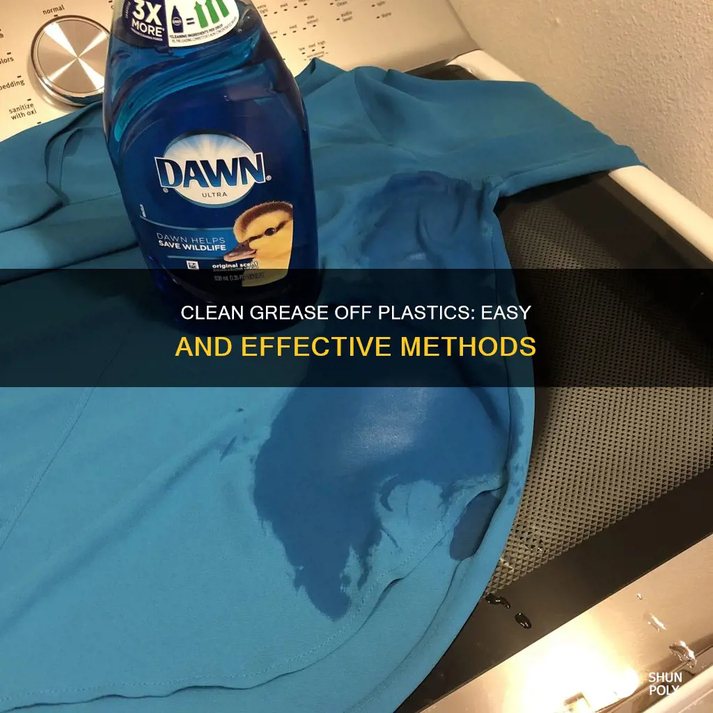 how to wash grease off plastics