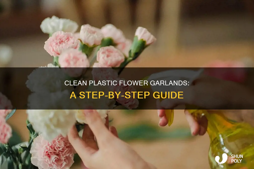 how to wash plastic flowers garlnad