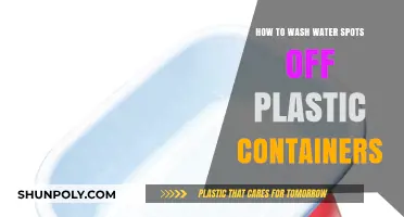 Cleaning Plastic Containers: Removing Water Spots