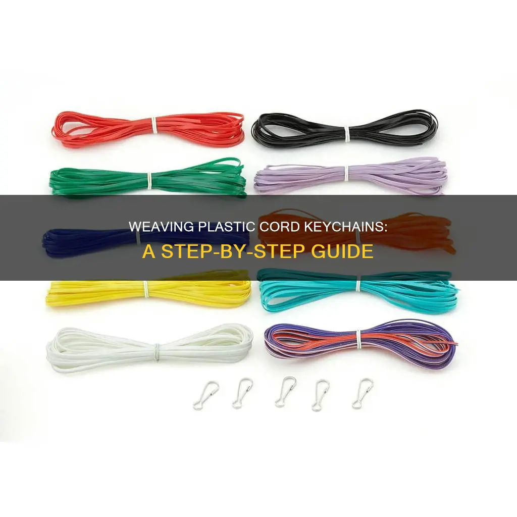 how to weave plastic cord keychains