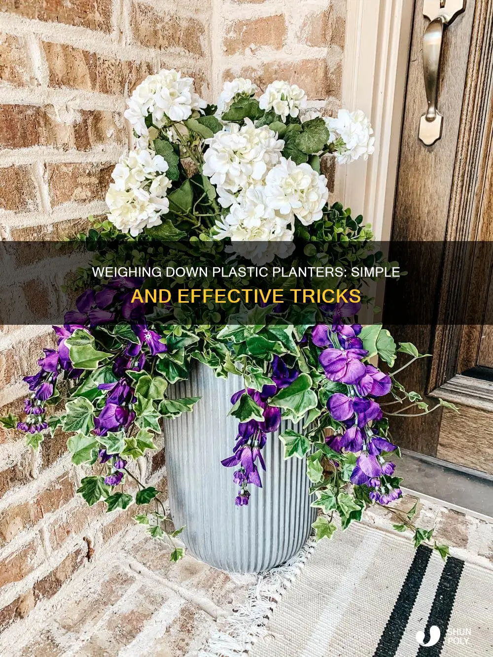 how to weigh down plastic planters