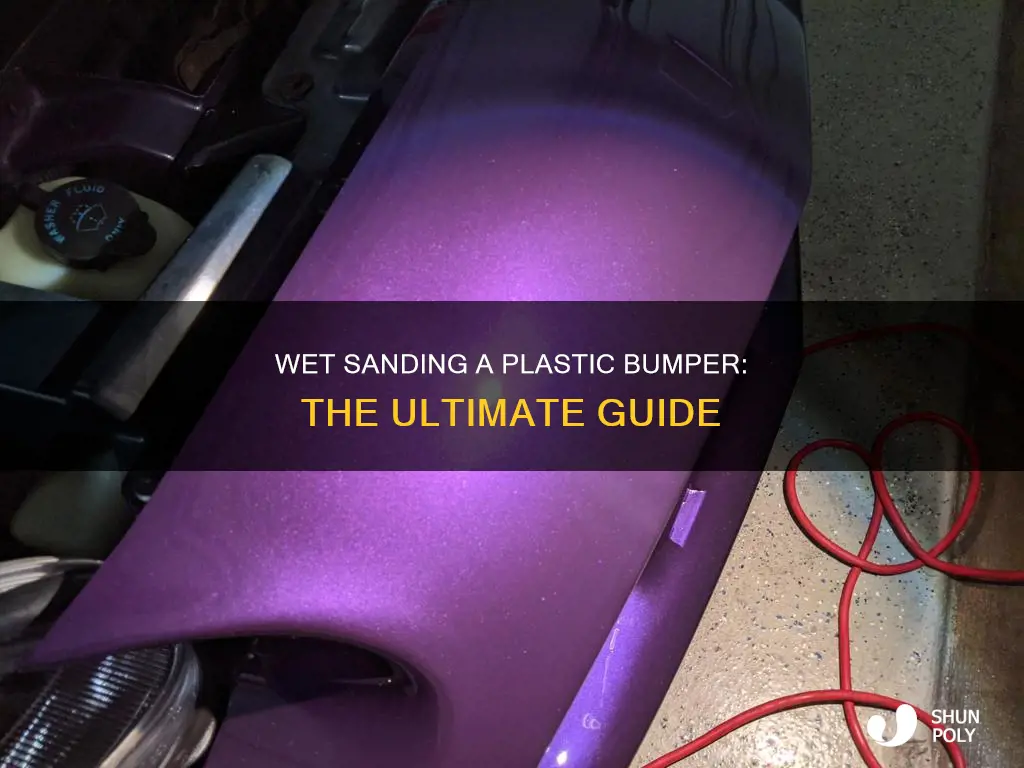 how to wet sand a plastic bumper