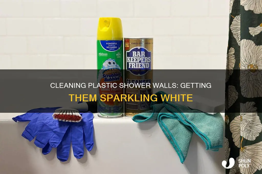how to whiten plastic shower walls