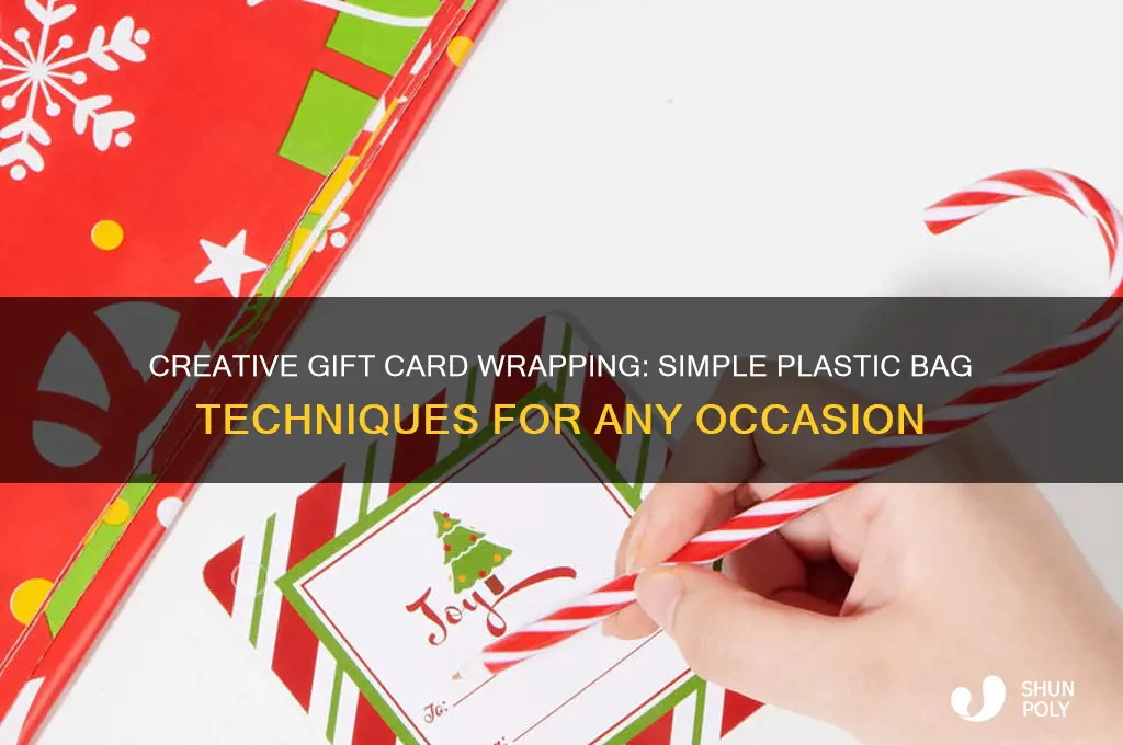 how to wrap a gift card in plastic bag