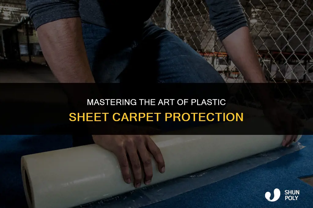 how to wrap plastic sheets on carpet