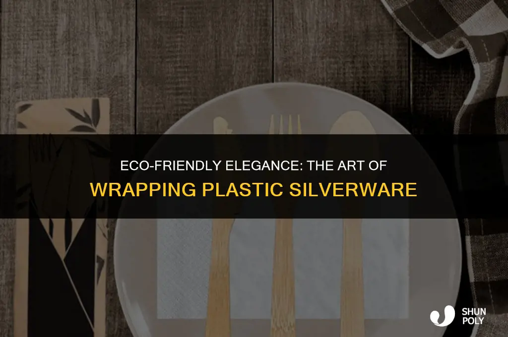 how to wrap plastic silverware