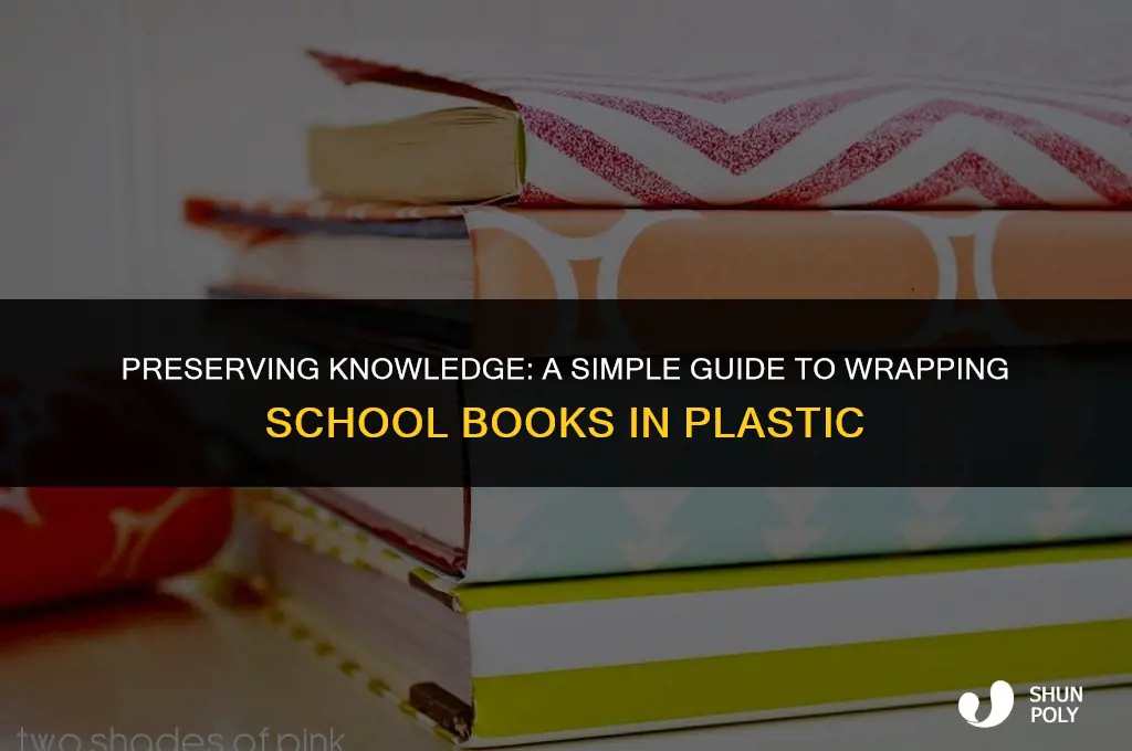 how to wrap school books in plastic