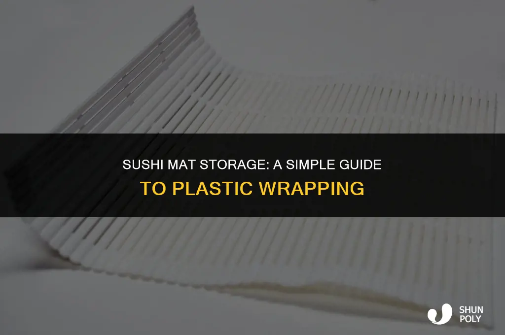 how to wrap sushi mat in plastic