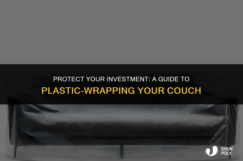 how to wrap your couch in plastic