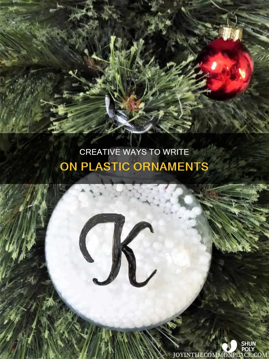 how to write on a plastic ornament