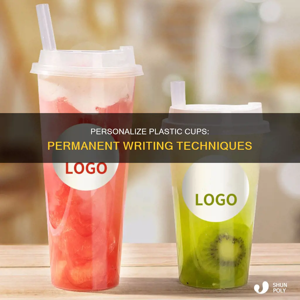 how to write on plastic cups permanently