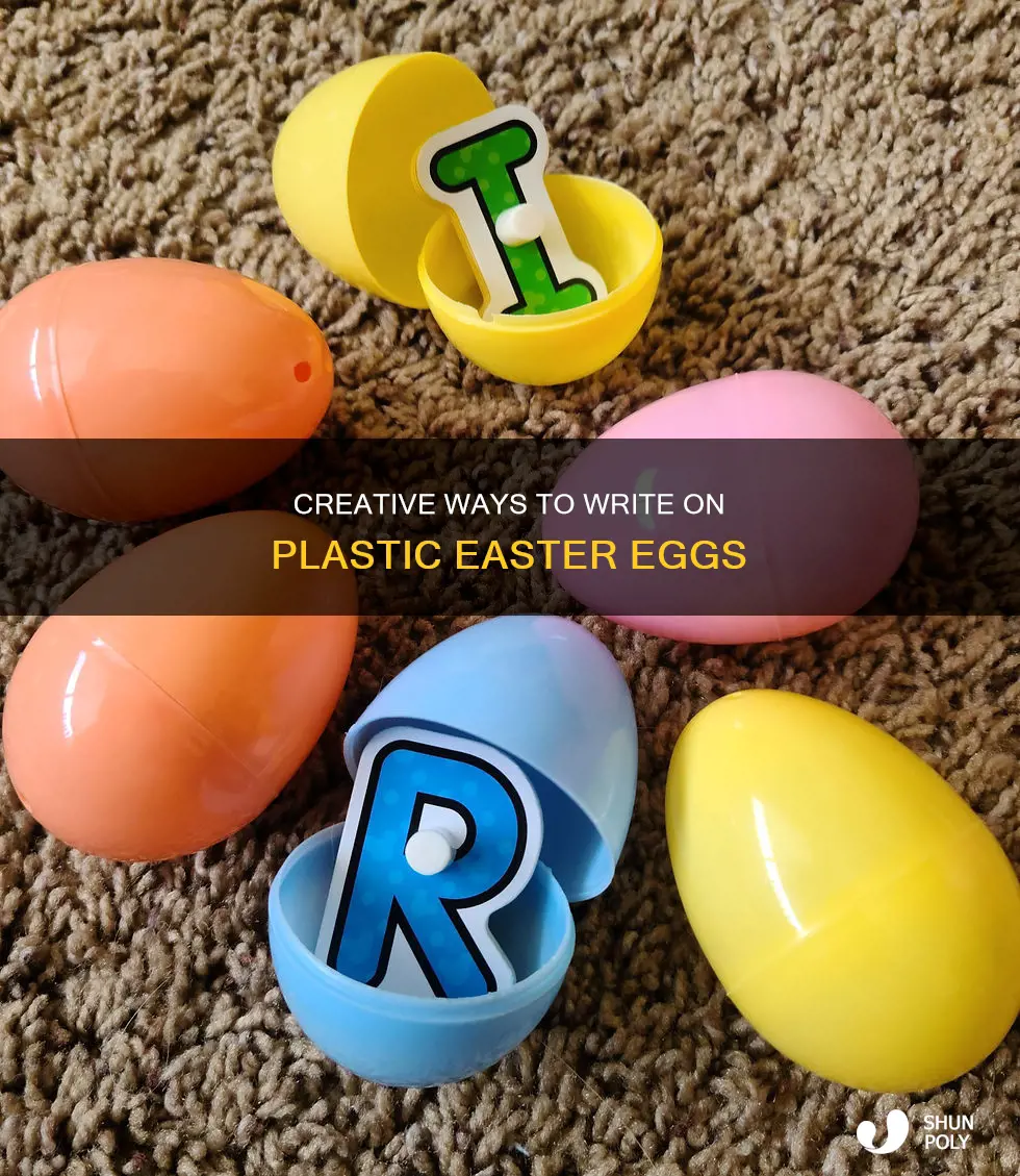 how to write on plastic easter eggs