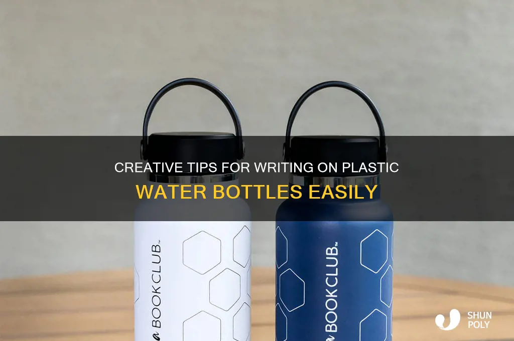 how to write on plastic water bottle