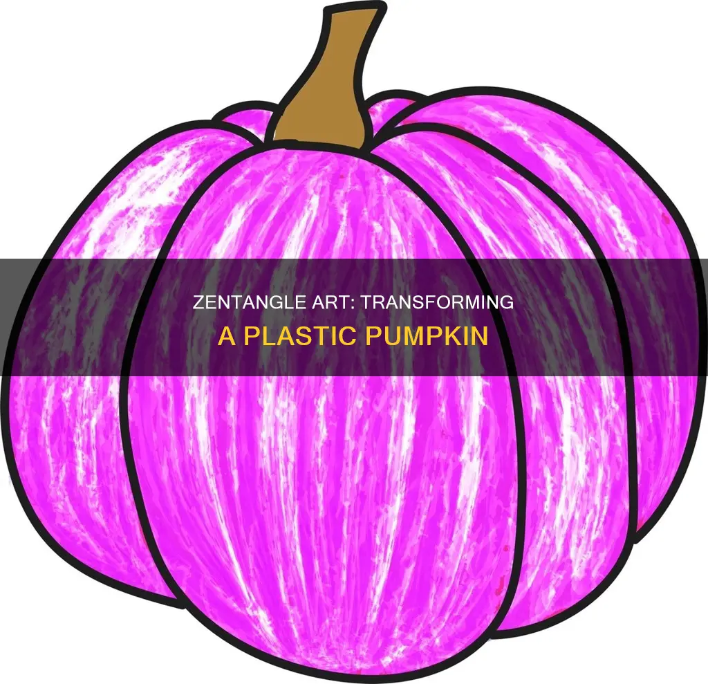 how to zentangle a plastic pumpkin