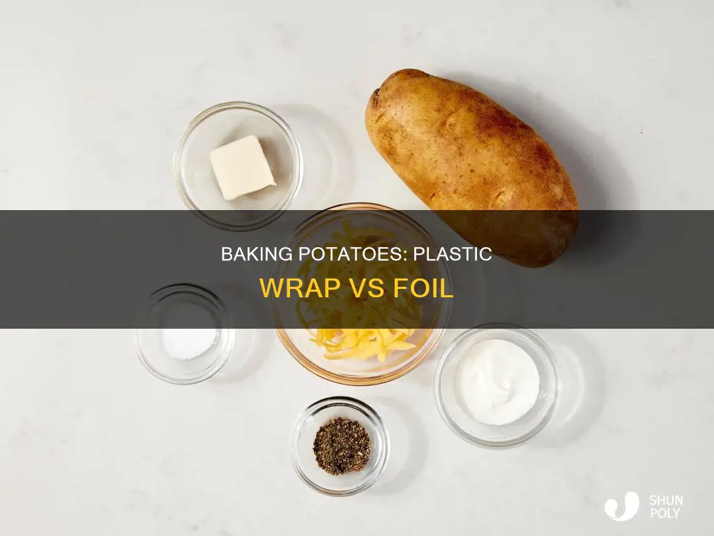 how tocook baked potatoe in plastic