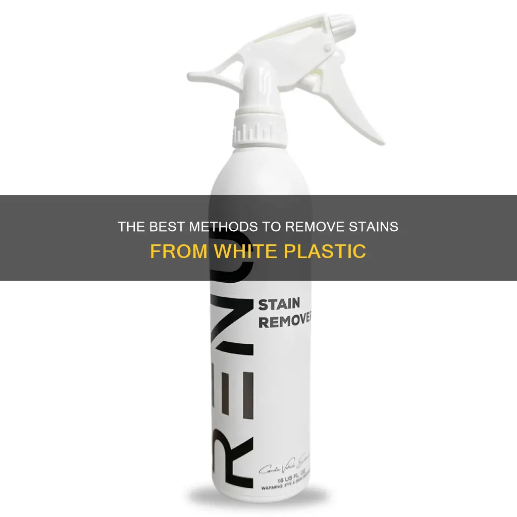 how toget stains out of white plastic