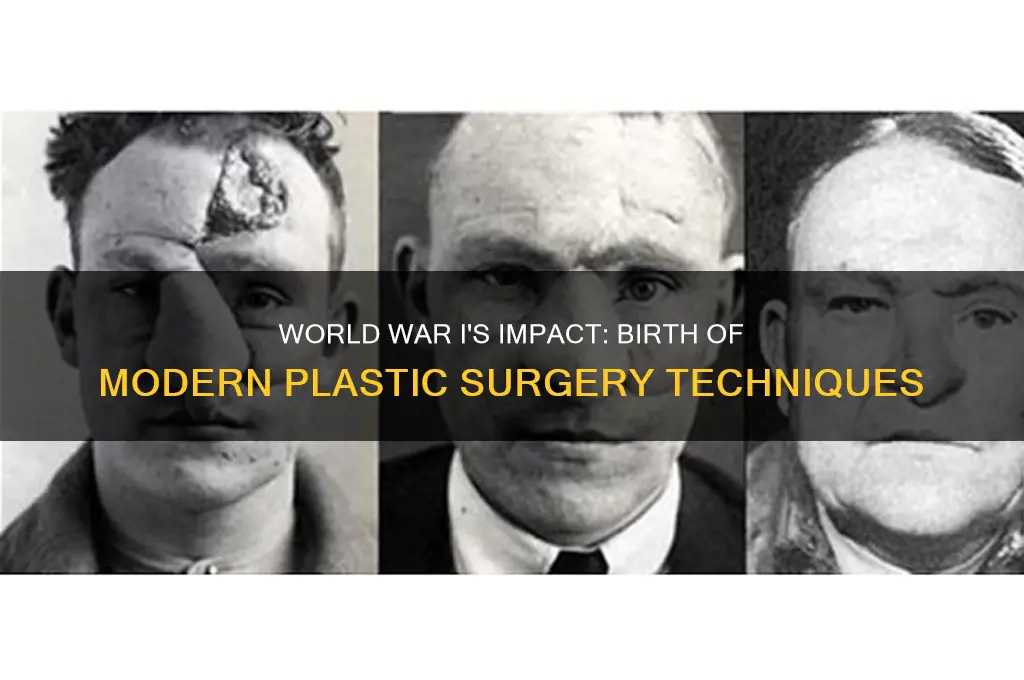 how was plastic surgery and world war i related